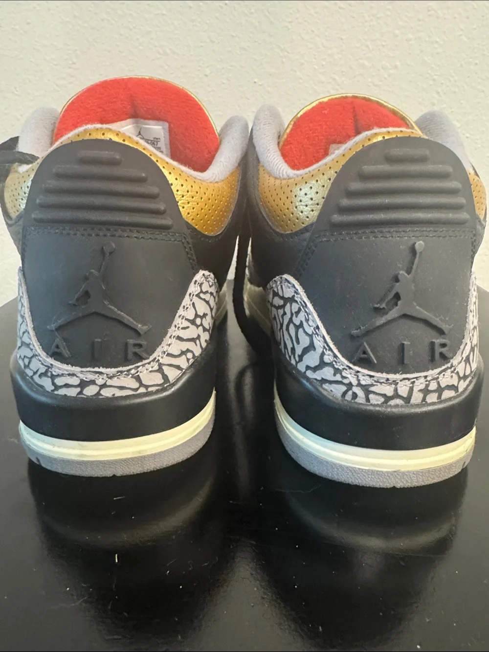 Air Jordan 3 Black Cement Gold sz 10.5M/9M